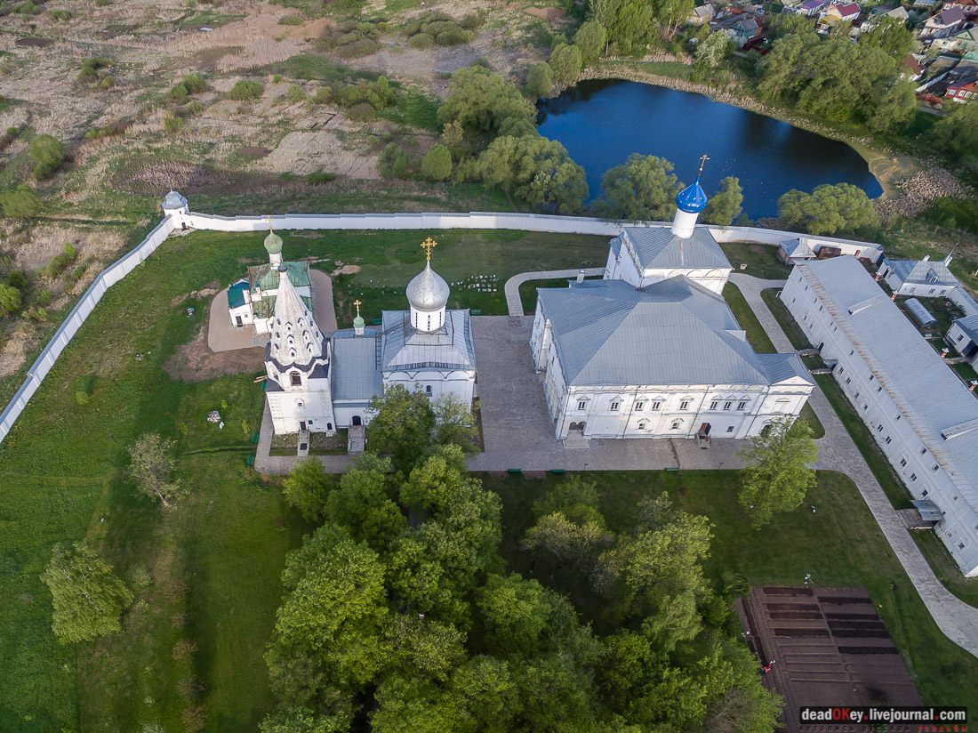 Симоновский монастырь Москва с коптера панорама